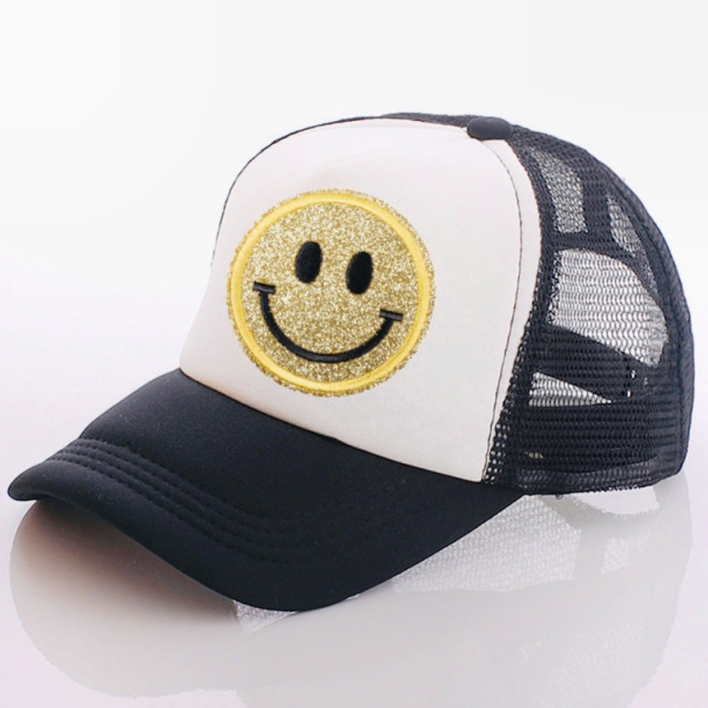 Smiley face trucker hats